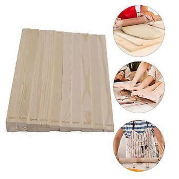 10/20 st 5/10 Storlek Rullande Lerstång Guide Keramikverktyg Lerverktyg Keramikundervisning Rullande Lerstång Guide för Hantverk 10 sticks