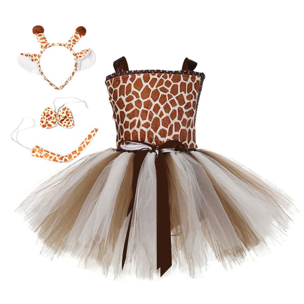 Prinsessa Tutu Jungle Party Animal -asu tytöille 1-12v Kirjoituspuku (XXXL(11-12V))