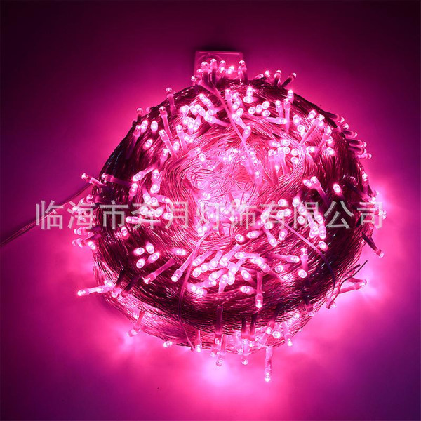 Outdoor Fairy Lights 10m Warm Lights Plug Mains Powered Waterproof Outside Lights（Pink）