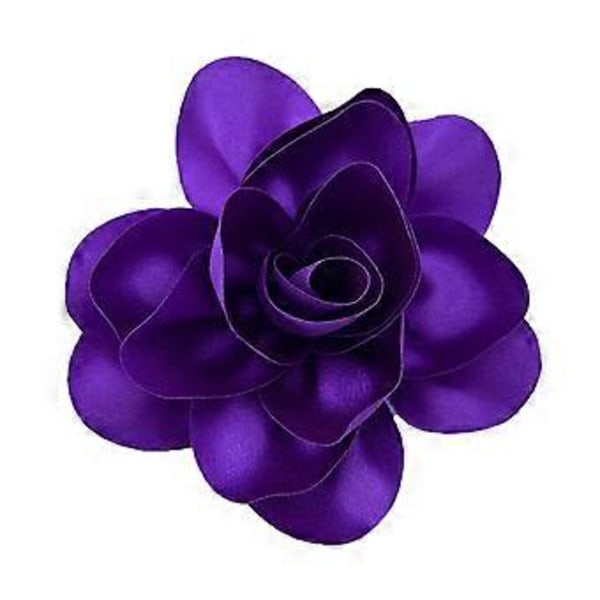 Tyylikäs 14 cm käsintehty rintakukka kauniista satiinista, herkkä rintakoru työhön ja bisnekseen, violetti Purple