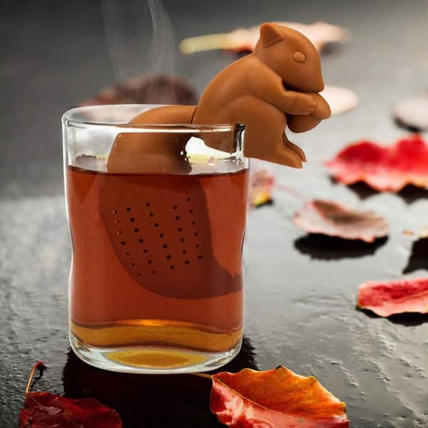 Te-infuser, spiselig silikone-te-infuser (sæt med 2 egern)