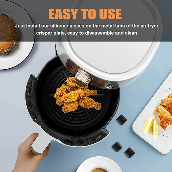 Gummistøtfangere for Airfryer, Premium Gummiføtter for Hob Grid Su