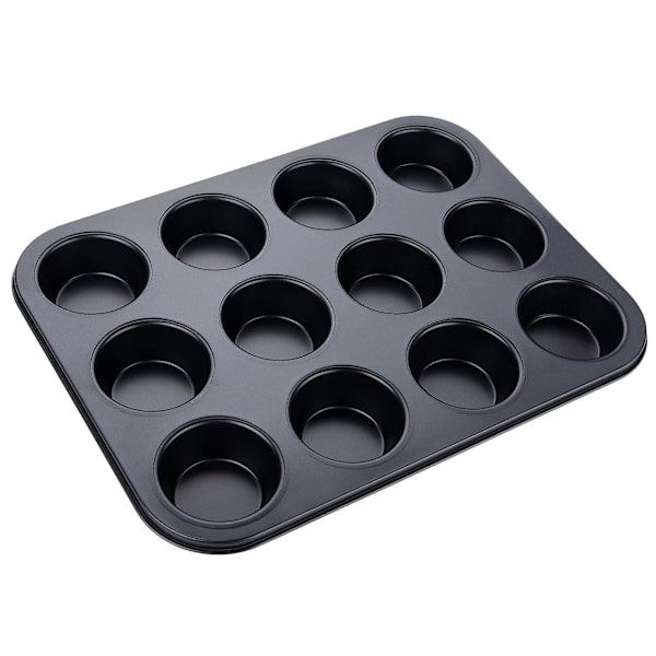 Smultringform Non Stick Belegg 12 Hull Karbonstål Stekebrett For Kake Kjeks Bagel Sandwich Muffins 13,7x10,4 Tommer