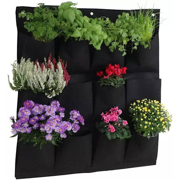 Væg Groposer Indendørs Grostøtte til Udendørs Planter 12 Lommer Vertikal Planter til Bælgplanter