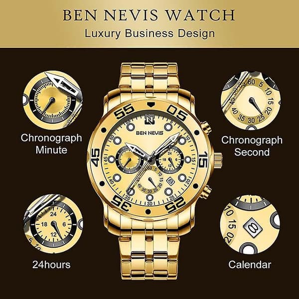 Ben Nevis Herre Quartz Ur Multifunktion Luminøst Armbåndsur