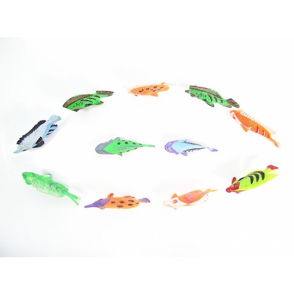 12 st tropiska fiskar leksaker set, pastic söta Sea Life varelser lärande pedagogisk leksak
