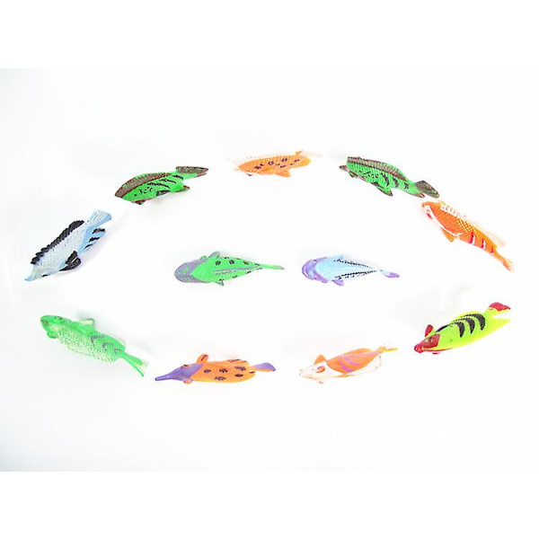 12 stk. Tropiske fisk legetøjssæt, Pastic Cute Sea Life Creatures Learning Educational Toy