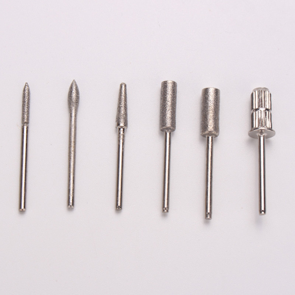 Nagelkonst 6 st sliphuvud set diamant sliphuvud slipning R