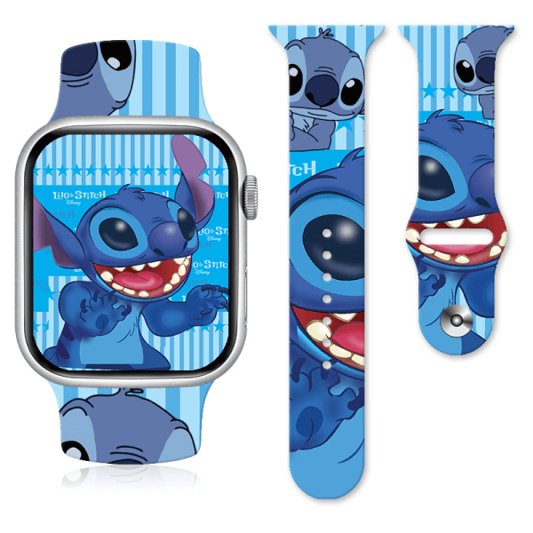 Stitch-nukkeanimaatiotulostus, joka on yhteensopiva Apple Watch -rannekkeen kanssa