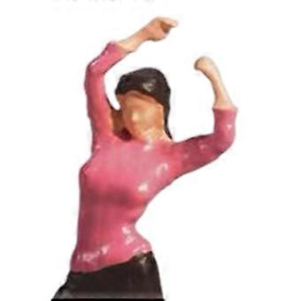 Diorama 1/64 Malede Figurer Ornamenter Mikro Landskab Dukkelegetøj til Park Tog Børnelegetøj (Dansende Pige) Dancing Girl