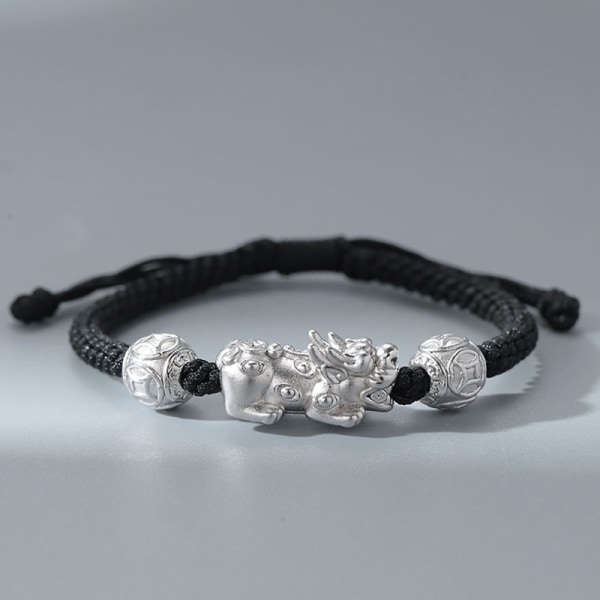Parets flätade armband, vintage Pixiu, justerbar