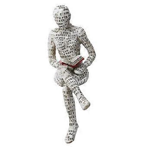 Læsende Kvinde Figur Abstrakt Statue til Bogreol Dekoration Fødselsdagsgave (Stil E) Style E