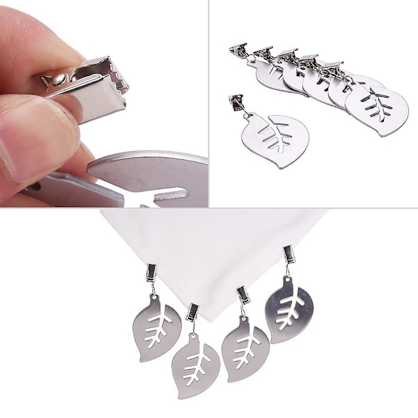 Elite 8stk Borddukvekter, Rustfritt Stål Bordduk Hangers Hangers Borddekselvekter Bordklemme Klemmer B