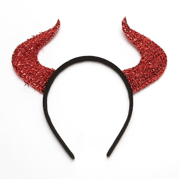 2 stk Halloween Sequin Devil Hodebånd Stick Set Devil Horn Hodebånd Devil Hårbånd Halloween Devil Kostyme Tilbehør For Halloween Fester Og Djevel