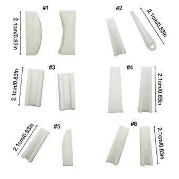 Bärbara Robusta Plastmaterial Smyckestänger Ersättningsbackar För Plattång för Smyckeskonstnärer 2-pack Universal stainless