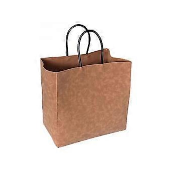 Dame Koreansk Stil Minimalistisk Håndtaske Stor Kapacitet Vintage PU Læder Ensfarvet Pung Taske med Top Håndtag til Afslappet brug brun