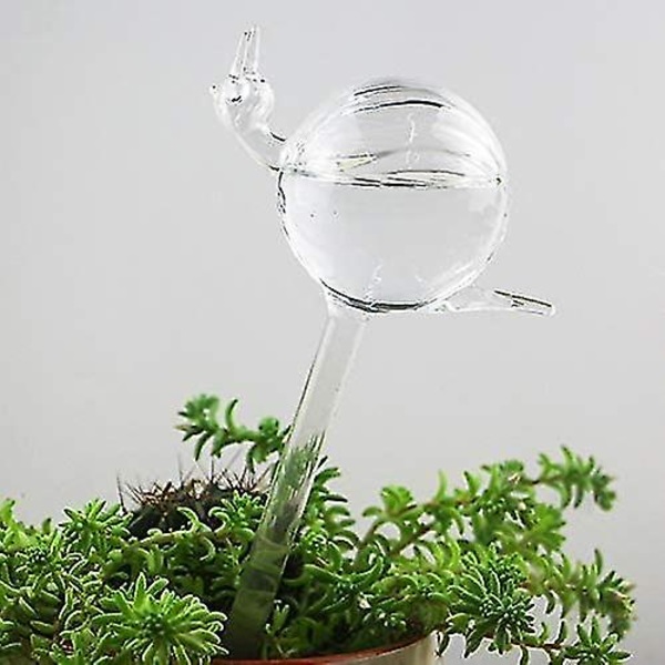 Självbevattnande glasglober för växter, 2 sniglar