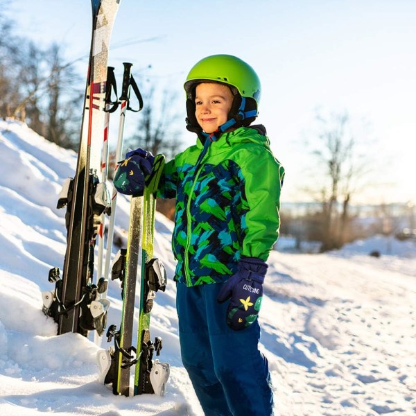Lasten hiihtokäsineet, Tyttöjen Ski Rukkaset Poikien Käsineet Lämpimät Talvi Rukkaset