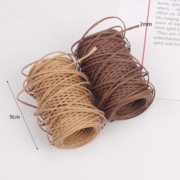 x 50m Paper Cord, Iron Rattan Paper Natural Thread Paper Macrame