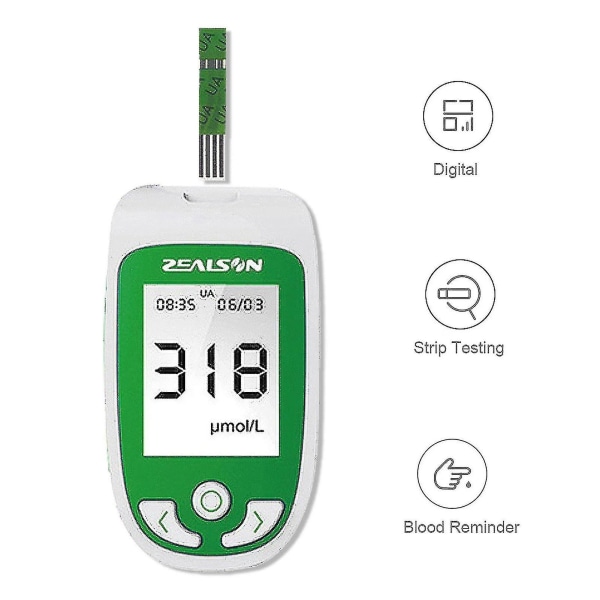 3 i 1 multifunktionell hemtest för blodsocker, 25 testremsor för urinsyra Aespa
