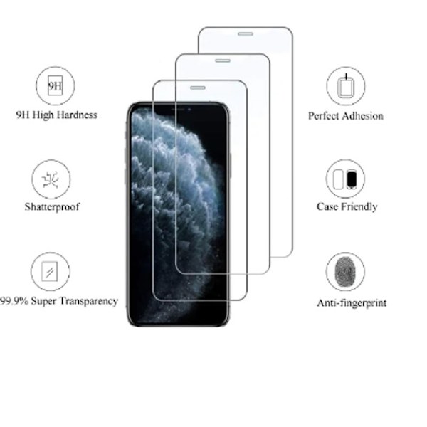 3-pakkaus - Super Tempered Glass -näytönsuoja iPhone 11:lle