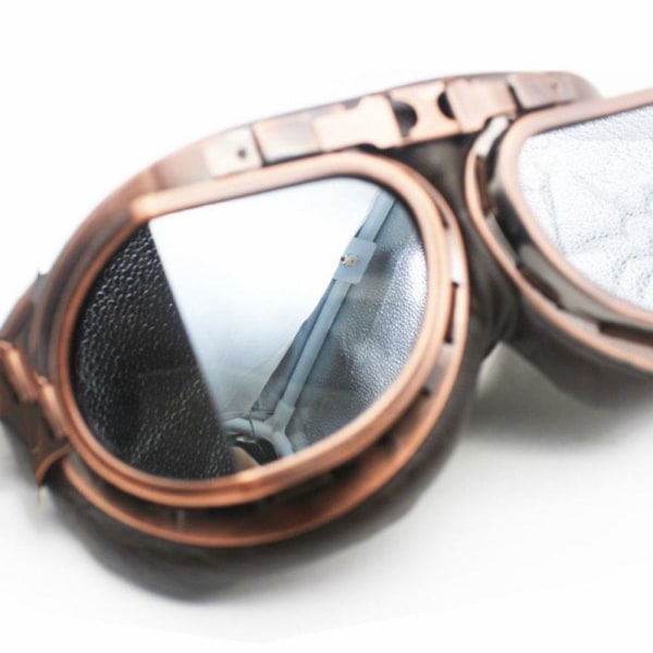 Motorcycle off-road goggles, Steampunk retro pilot style motorcyc