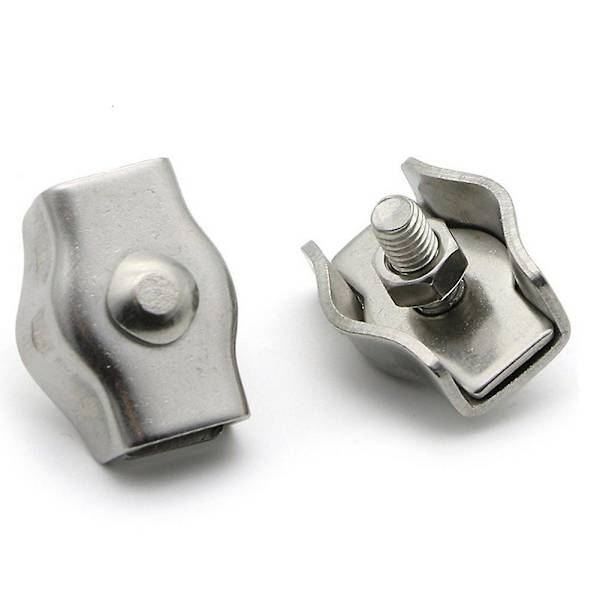 14-pakning 1/8 tommers M3 rustfritt stål wire tauklemme kabelklemme enkel