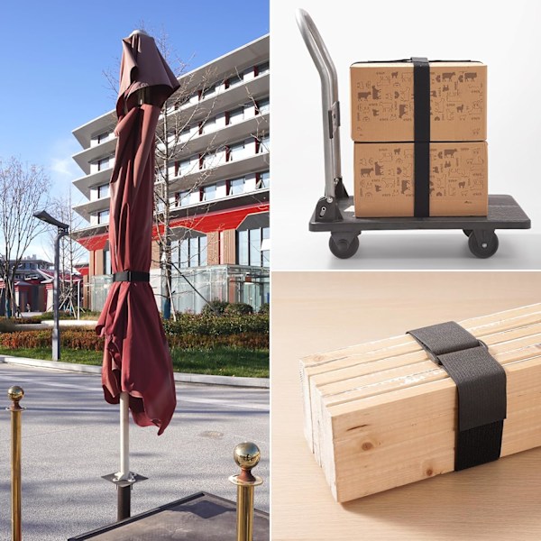 5cm x 5m Kraftig Kardborreband med 20 öglor - Justerbart, klippbart, återanvändbart band för att säkra kablar, slangar, rör, etc.