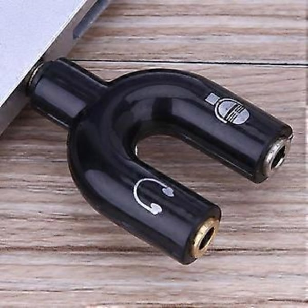 3,5 mm Stereo Audio Y Splitter Mikrofon Mic & Audio Øretelefon 2 Vejs U Form Jack