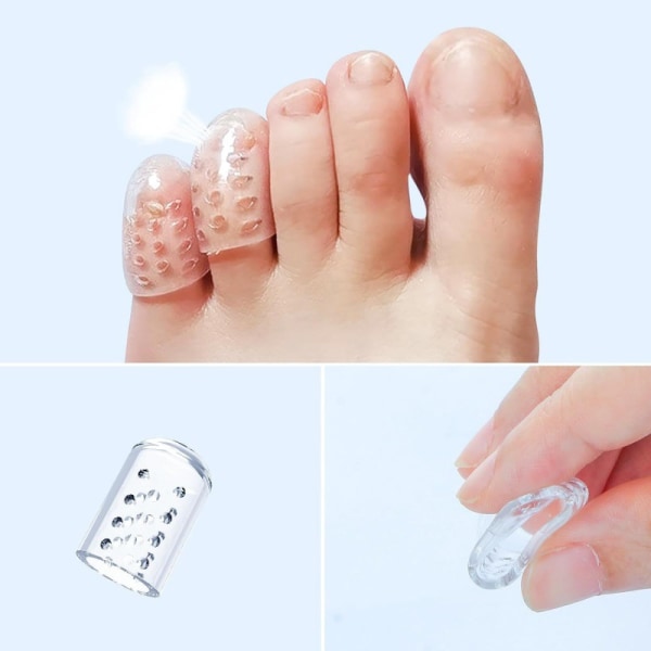 30Pcs Silicone Anti-Friction Toe Protector, Breathable Toe Covers