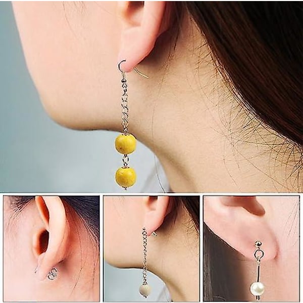 Smyckenstillbehör, 2416 st Smycketillverkningssatser i örhängeryggar Örhängekrokar Örhängestolpar för gör-det-själv