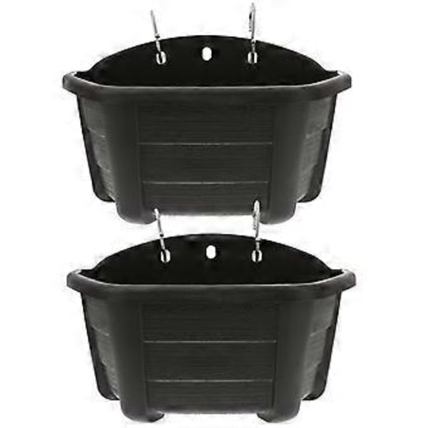 2 Set Hängande Blomkruka Vägg Hängande Blomhink Blomkruka med Krokar