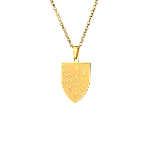 Bosnier hänge Halsband i rostfritt stål För Kvinnor Män Guld Färg Silver Färg Charm Bosna Smycken Modekarta Kedja（Guld）