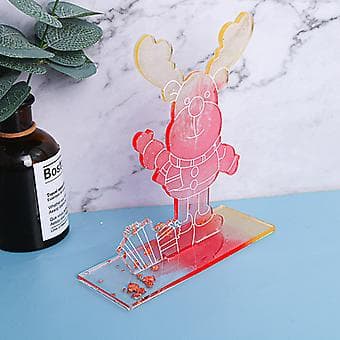 Jule Tema Epoxy Resin Form Jule Elg Silikoneform DIY Håndværk Dekorationsform