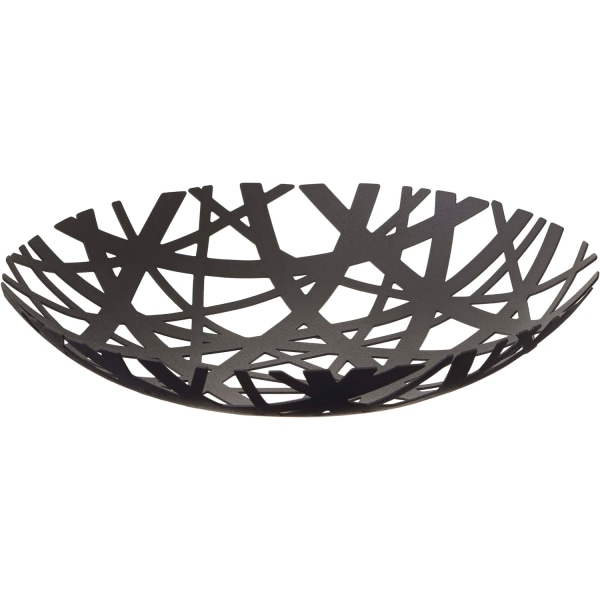 Frugtskål, Metal, Sort, One Size