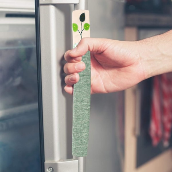 1 Pari Jääkaapin Ovenkahvan Suojukset, Jääkaappi Mikroaaltouuni Astianpesukoneen Oven Kangassuoja, Pidä Keittiösi Vihreänä