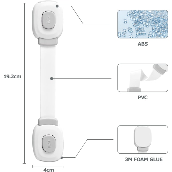 6 kpl vauvan turvallisuusoven lukkoa, laatikon lukko kaapin salvat ja