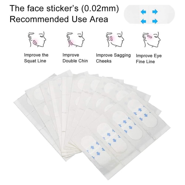 40st/ set Invisible Lift Face Sticker, Thin Face Sticker + Makeup Face Chin Lift Pads Face Thin V Line Patch Quick
