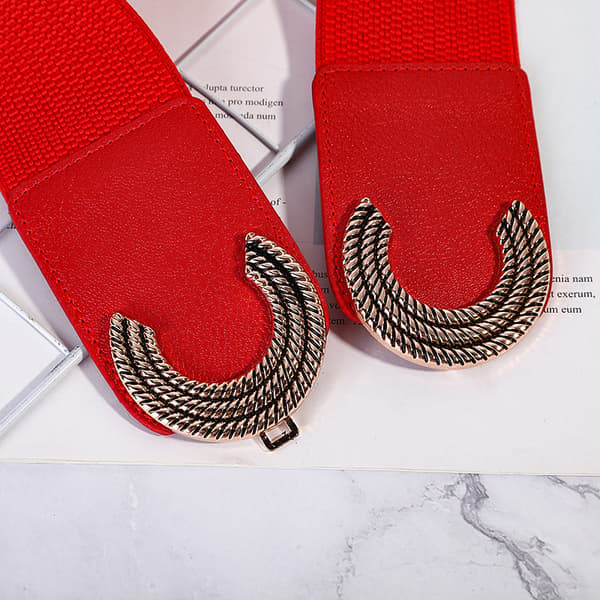 En kamel dame bred elastisk linning viklet med en elastisk wa
