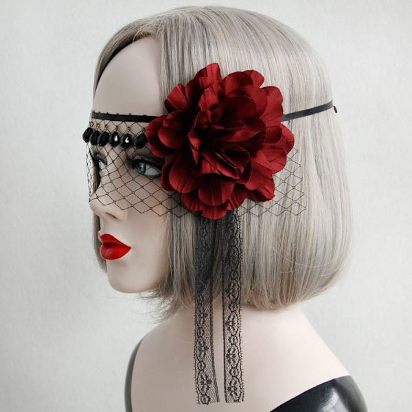 1 st Million Christmas Black Lace Ansiktsmaskering Slöja Huvudbonad