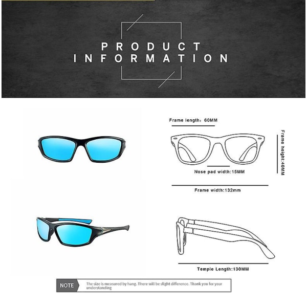 Sportpolariserade solglasögon för män Cykling Körning Fiske 100 % UV-skydd（Style2）