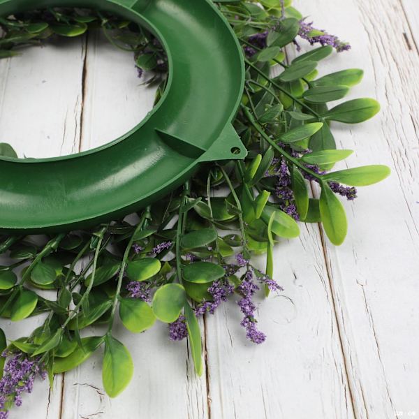 Konstgjord lavendelkrans dekorativ plastblomsterkrans inomhus