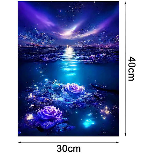 5D Diamantmaleri Kits, DIY Diamantmaleri Kit Romantisk B