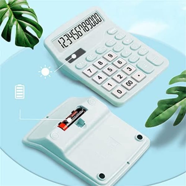 Himmelsblå 12-siffrig Solar Scientific Calculator Desktop Financial D