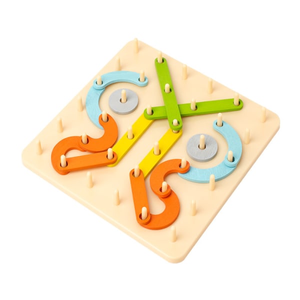 Træpuslespil med forskellige former, pædagogisk legetøj