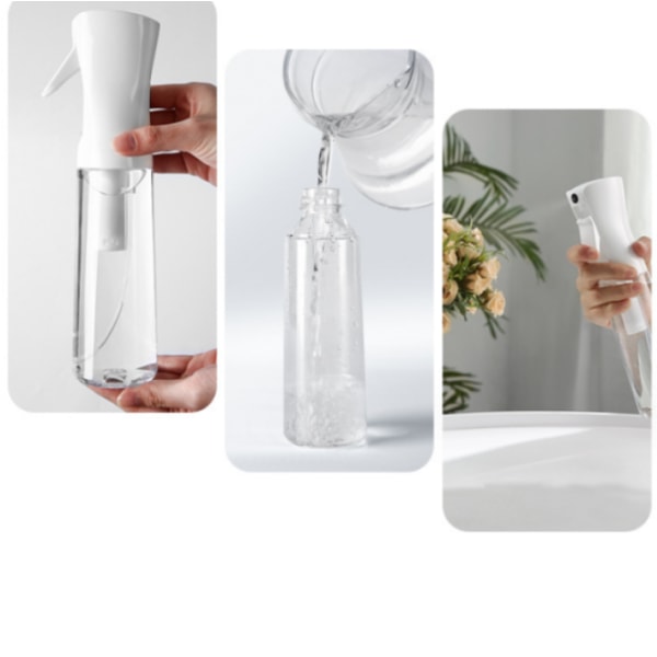 3 st tomma sprayflaskor, plast, högtrycks konstant sprayflaska Mak