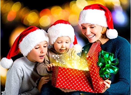 6 stk. Lange uld julehatte til voksne