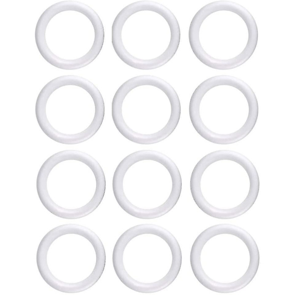 12 st Craft Foam Krans Polystyren Skum Ringar För Jul DIY Hantverk