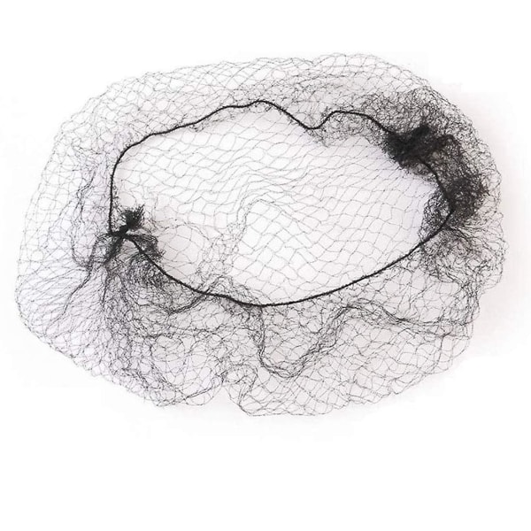 10 stk Hårnett for kvinner Bun,usynlige hårnett Elastisk kantnett (svart)