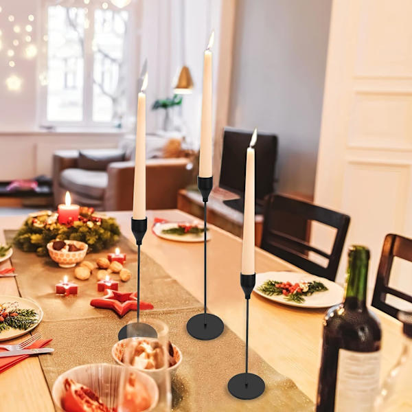 Ljusstake Ljusstakehållare 3 st Ljusstake Metall Candelabra Ca
